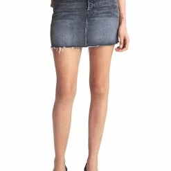 Coupon 🎉 Mother 👩 women The Vagabond Mini Fray 👗 Skirt in Midnight Races 🧨