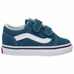 Wholesale 🔥 kids Vans Old Skool V Blue/Coral-White VN000D3Y9EM Toddler 🔔