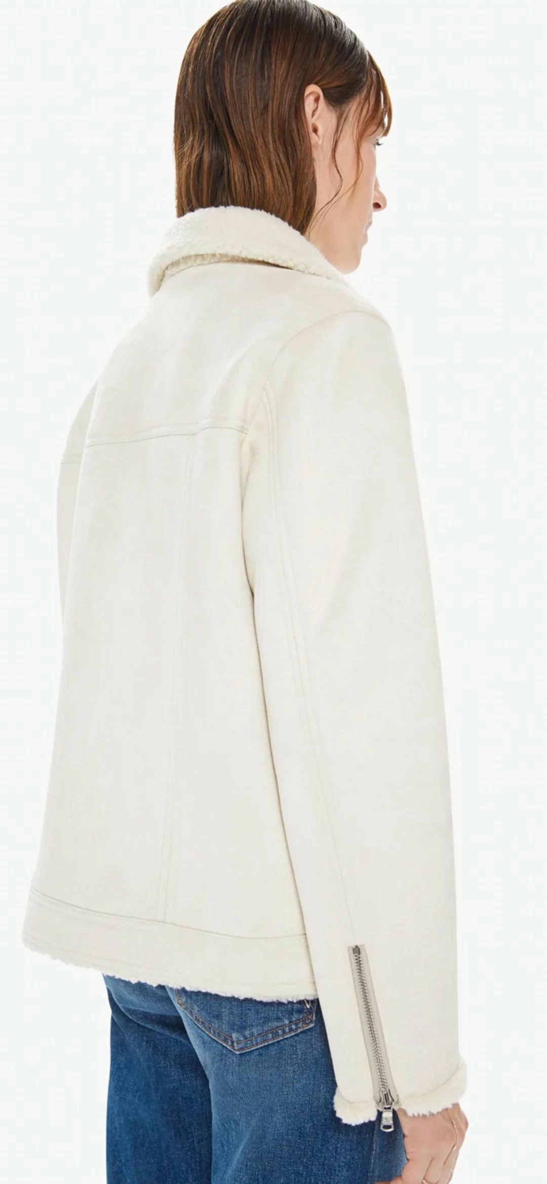 Cheap ⌛ Mother 👩 women The Straight And Narrow Jacket in White Lies ⭐ 4 Cheap ⌛ Mother 👩 women The Straight And Narrow Jacket in White Lies ⭐ - Image 2