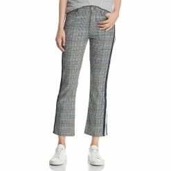 Hot Sale 😉 Mother Insider 👩 Womens Houndstooth Contrast Trim Ankle Pants 👍
