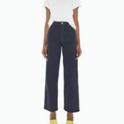 Budget 🔥 Mother 👩 women Hw Spinner Skimp Pant in Blue Graphite 😀