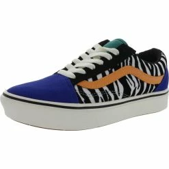 Budget 😀 Vans Comfycush Old Skool 👩 Womens Mixed Media Zebra Print Fashion 👟 Sneakers 💯