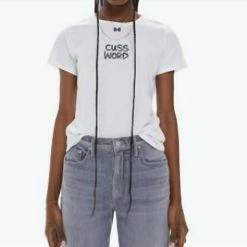 Best reviews of 😍 Mother 👩 women Itty Bitty Goodie Tee in White 🎁