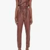 New 🔥 Mother 👩 women The Landslide Jumpsuit Hover in Friar Brown 🎁
