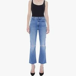 Top 10 💯 Mother 👩 women The Hustler Ankle Fray Jean in Can'T Stop Staring 💯