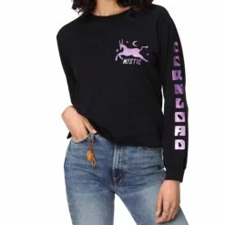 Budget 😉 Mother 👩 women Long Sleeve Boxy Goodie Goodie Tee in Black 🔔