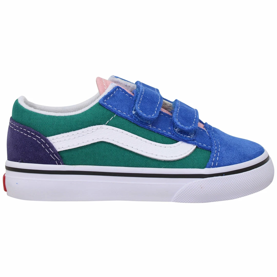 Hot Sale 👏 kids Vans Old Skool V Blue/Green-White VN000D3Y9EJ Toddler 😀 3 Hot Sale 👏 kids Vans Old Skool V Blue/Green-White VN000D3Y9EJ Toddler 😀