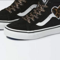 Deals 👍 Vans kids Girl'S Sk8-Hi Zip Leopard Fur Heart 👟 Sneakers in Black ✔️