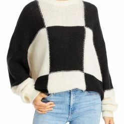 Best reviews of ❤️ Mother The Long Drop Jumper 👩 Womens Alpaca Blend Check Pullover Sweater 😍
