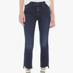 Best Pirce 🔔 Mother 👩 women The Insider Crop Step Fray Denim in Night Tripper 😉