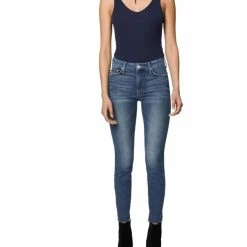 Best reviews of 🥰 Mother 👩 women The Looker Ankle Fray Jean in Gutterpunk 🥰