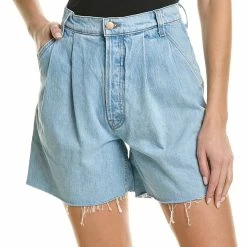 Buy ✔️ women 👩 MOTHER SNACKS! Double Pleat Just A Nibble Fun Dip Short Jean 😍