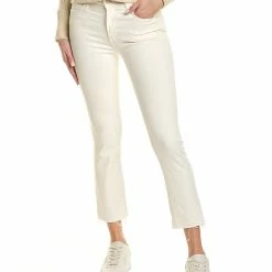 Hot Sale 🛒 women 👩 MOTHER The Dazzler Cream Puffs Crop Jean 🥰