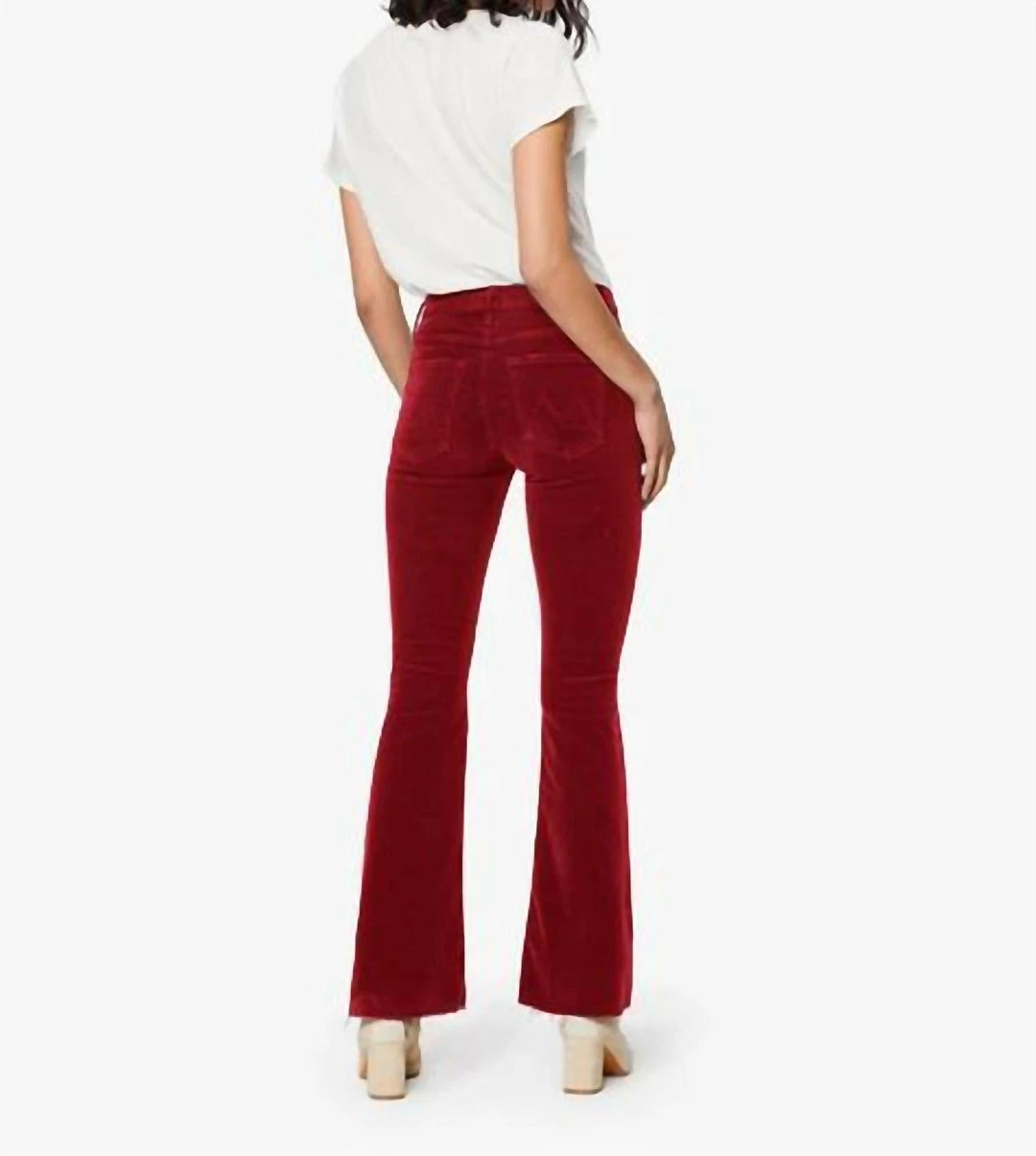 Hot Sale ❤️ Mother 👩 women Weekender Fray Jean in Garnet Cords 💯 5 Hot Sale ❤️ Mother 👩 women Weekender Fray Jean in Garnet Cords 💯 - Image 3