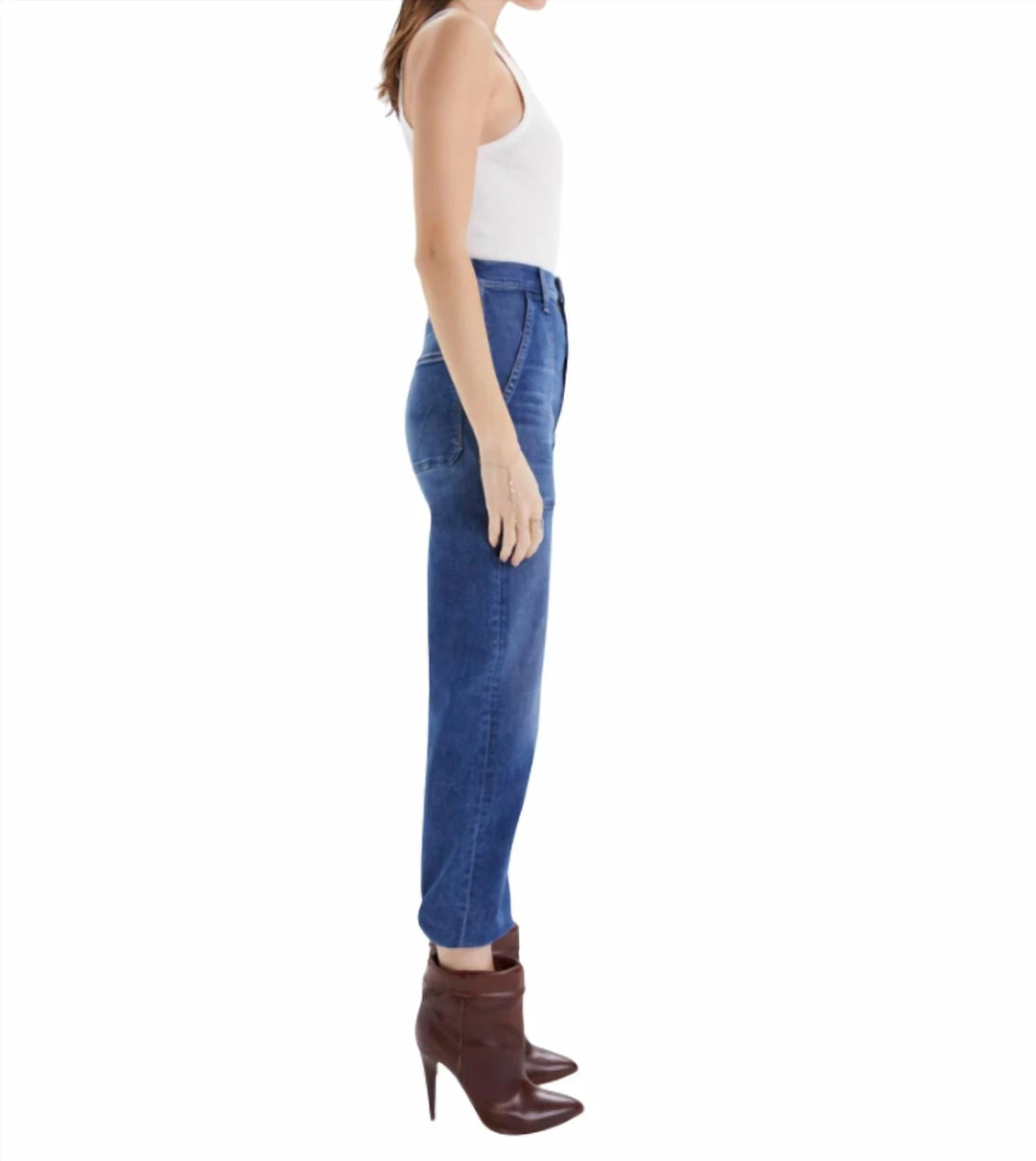 Top 10 🔥 Mother 👩 women Wrapper Patch Springy Ankle Jean in Blue 👏 4 Top 10 🔥 Mother 👩 women Wrapper Patch Springy Ankle Jean in Blue 👏 - Image 2