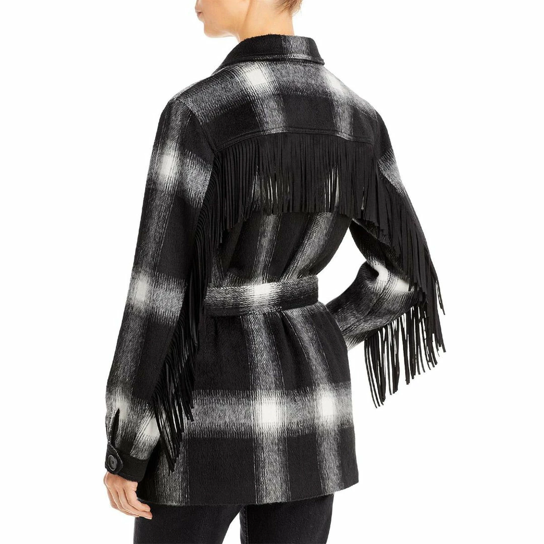 Promo 🎉 Mother 👩 Womens Wool Blend Finge 👚 Shirt Jacket 👏 4 Promo 🎉 Mother 👩 Womens Wool Blend Finge 👚 Shirt Jacket 👏 - Image 2